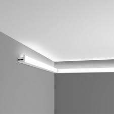 Molding, or moulding, is a strip of material with various profiles used to cover transitions between surfaces or for decoration. Orac Decor S Luxxus Crown Molding C380 L3 Linear Led Lighting C380 Crown Moulding For Sale