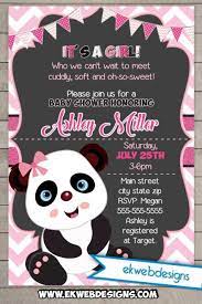Cute Panda It S A Girl Baby Shower Invitations Panda Baby Showers Panda Baby Shower Invitations Baby Bear Baby Shower