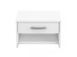 Achat table de chevet pas cher retrait gratuit ou livraison. Table De Chevet 1 Tiroir Blanc Mat Domatio L 46 X L 36 X H 30 Cm Vente De Dansmamaison Conforama