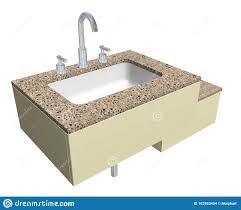 white built in square bathroom sink