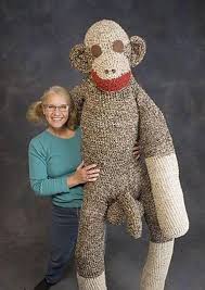 giant crochet monkey plush with.. : rATBGE
