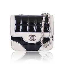 Authentic Black And White Chanel Bag Chanel Black White Quilted Chocolate Bar Mini Classic Flap Bag Rare Chanel Bag Chanel Purse Classic Flap Bag