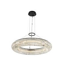 4.6 out of 5 stars. Allegri 037156 052 Fr001 Matte Black Polished Chrome Clear Firenze Tamburo 34 Wide Led Crystal Ring Chandelier Lightingdirect Com