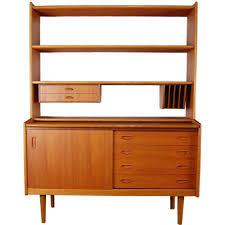 Swedish Mid Century Modern Teak Desk And Hutch At 1stdibs