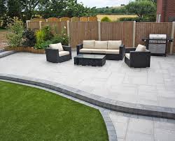 Stunning Modern Patio Birch Granite Paving Contemporary Landscapinggarden Patio Garden Design Back Garden Design Garden Paving