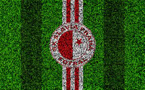 Download Wallpapers Sk Slavia Praha 4k Logo Football Lawn Red White Lines Czech Football Club Grass Texture 1 Liga Prague Czech Republic Czech First L Qatar Football Sports Wallpapers Grass Textures