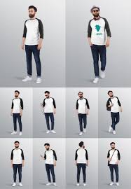 Men S Raglan T Shirt Mockup Set Of 8 Find The Perfect Creative Mockups Freebies To Showcase Your Project To Life