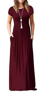 Viishow Womens Short Sleeve Loose Plain Maxi Dresses Casual Long Dresses With Pockets At Amazon W Maxi Dresses Casual Long Dress Casual Maxi Dress With Sleeves
