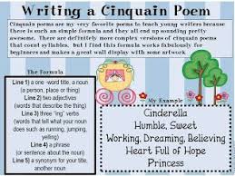 Fairy Tale Cinquain Poem Cinquain Poems Writing Instruction Poem Lesson