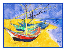 The lighthouse ~ seascapes, landscapes ~ counted cross stitch pattern free images outdoor life magazine fishing books vintage fishing counted cross stitch patterns vintage books great places boats. Van Gogh S Fishing Boats Pont De Clichy Bridge Counted Cross Stitch Pattern Kreuzstickerei Bastel Kunstlerbedarf