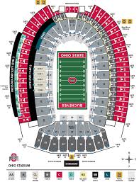 ohio stadium seating chart ohio state buckeyes