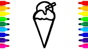 Ice Cream Drawing And Colouring Learn Colors For Kids Drawing World Kids Drawing For Kids Coloring For Kids Learning Colors