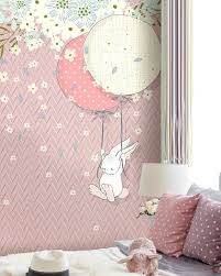 Wallpaper For Baby Room Kids Wallpaper Mural Bunnies Washable Wallpaper Removable Wallpaper Kids Room Murals Washable Wallpaper Kids Wallpaper