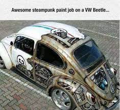 Steampunk Paint On A Vw Volkswagen Steampunk Vw Cars
