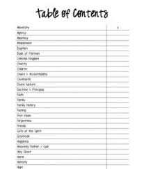 Table Of Contents Topic Journal Table Of Contents Design Table Of Contents Journal