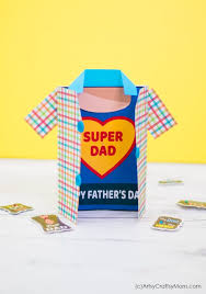 Fold your base card in half. Super Dad Fathers Day Shirt Card