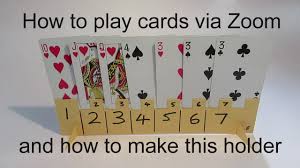 Since my oldest son (now 10 years old) was little, he loved to play card games such as old maid, go fish, crazy 8's, etc. How To Make Use A Card Holder For Playing Cards Via Zoom Video Conferencing Youtube