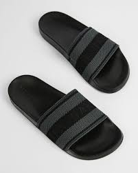 Everything you need to know. Ted Baker Knitted Detail Strap Slider In Black For Men Lyst