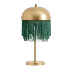 Emerald Green Fringe Table Lamp Glam Table Lamps Lamp Table Lamp