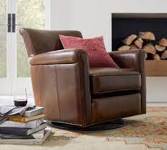 Check spelling or type a new query. Irving Roll Arm Leather Swivel Glider Pottery Barn