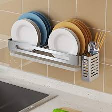 My mom has a double sink in her home kitchen. Hanging Dish Drying Rack Wall Mount Over The Sink With Utensil Holder Junyuan Kitchen Dishes Plate Shelf Organizers With Removable Drain Board Durable Stainless Rust Proof Buy Online In Aruba At Aruba Desertcart Com Productid 101603968