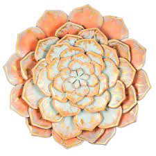 Metal flamingo wall decor outdoor hanging art for bathroom porch outdoor garden patio fence living room decorations. Peach Multi Layer Metal Wall Flower Overstock 30648766