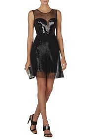 Korina Pleated Tulle Overlay Sequined Dress Bcbg Bcbg Evening Dress Black Sequin Dress Classy Evening Dress