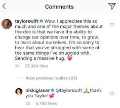 To be honest, those types of comments have been shown to be really harmful to me and others, bergesen tweeted as an example. Taylor Swift Responds To Comic Nikki Glaser S Apology For Skinny Shaming Her 9celebrity