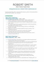 The role of a site supervisor has broad responsibilities, from managing staff and. Senior Supervisor Resume Samples Qwikresume