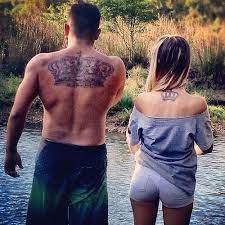 Adorable Matching Tattoo Couples Are Getting Queen King Prince Princess Back Neck His Hers Cute Couple Tattoos Couple Tattoos Tattoos