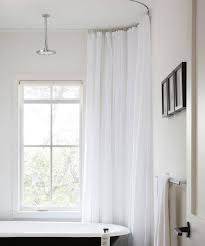 Clawfoot tub shower curtain ideas. White Bathroom Inspirational Ideas White Shower Curtain Extra Long Shower Curtain Linen Shower Curtain White Ruffle Shower Curtain Fabric Shower Curtains Superior Custom Linens