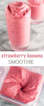 Healthy Strawberry Banana Smoothie Recipe With Just 3 Ingredi Strawberry Banana Smoothie Recipes Strawberry Banana Smoothie Healthy Smoothie Recipes Strawberry