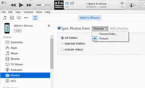 Then you can select iphone photos or folders. Itunes 12 How To Transfer Photos From Pc To Iphone Ipod Or Ipad Technipages