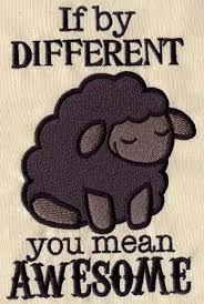 If By Different You Mean Awesome Black Sheep Of The Family Embroidered Flour Sack Hand Dish Towel Black Sheep Tattoo Black Sheep Of The Family Black Sheep