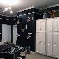 60 Game Room Ideas For Men Cool Home Entertainment Designs Black Walls Game Room Black Wall Paint