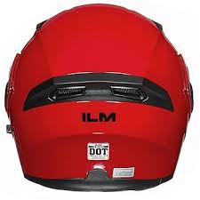 ILM Motorcycle Dual Visor Flip up Modular Full Face Helmet DOT 6 Colors  Model 902 (M, Bright Red) : Buy Online at Best Price in KSA