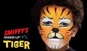 children s tiger face paint tutorial