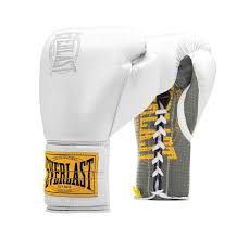 Everlast 1910 Pro Sparring Boxing Gloves Laces White