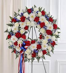 We did not find results for: Serene Blessings Red White Blue Standing Wreath 1800flowers