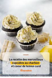Cupcake Noir Au Charbon Et Creme Au Citron Recette Creme Au Citron Recette Cupcake Recette