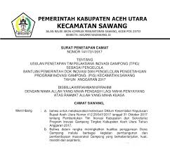 Pengemasan makanan khas atau penghasil utama desa. Contoh Format Sk Camat Tentang Pembentukan Tim Inovasi Desa Info Desa