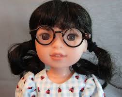 18 Inch Doll Glasses: Black & White Cheetah Print