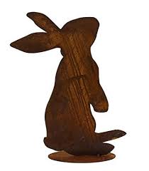 Metallfigur Hase Quot Seppl Quot Herbstdeko Eingangsbereich Tisch Basteln Fensterbank Garten Wohnzimmer Draussen Inne Herbst Dekor Metallfiguren Herbstdeko