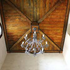 Slatted Wood Ceiling With Added Interest From Modern Masters Metal Effects Gorgeous Decorative Painting Project By Ar Wood Plank Ceiling Plank Ceiling Ceiling