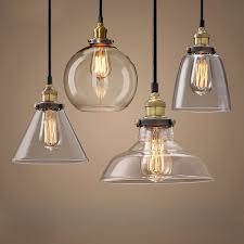 Modern Pendant Lights Nordic Vintage Glass Lamp Russia Loft Kitchen Dining Pendant Lighting Retro E27 Edison