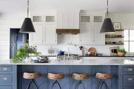 Backsplash ideas for blue kitchen cabinets. 53 Blue Kitchens Blue Kitchen Design Ideas Hgtv
