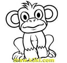 رسومات للتلوين قرد للتلوين cartoon monkey drawing easy cartoon drawings monkey drawing easy