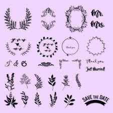 Download Calligraphy Svg Dxf Eps Frame Svg Cut File Flower Wreath Svg