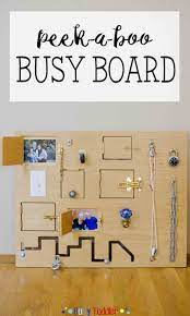 How To Make A Peek A Boo Busy Board Busy Boards For Toddlers Toddler Activity Board Busy Toddler