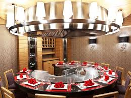 Close To Ceiling Chandelier Used In The Special Lighting Design Of The Teppenyaki Restaurant Ankara Teppenyaki Res Teppanyaki Restoran Aydinlatma Tasarimi